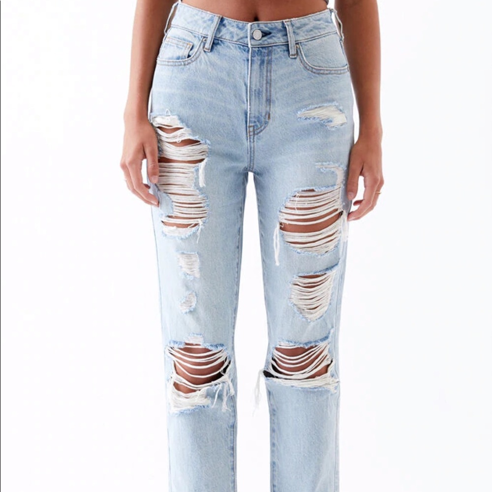 Pacsun high waisted distressed jeans